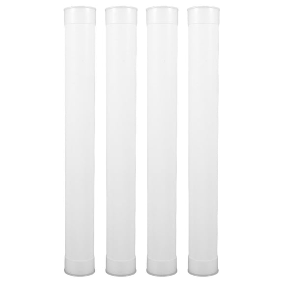 WEUVEB 4-Pack White Mailing Tubes Caps, High-Density Plastic for Outdoor Document and Poster Storage