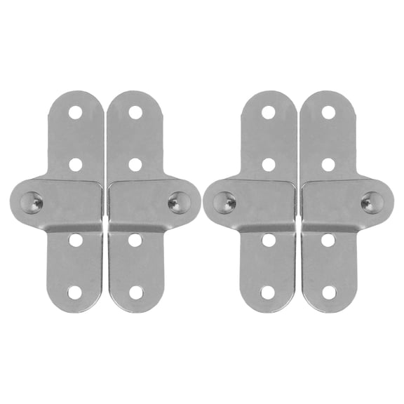 WEUVEB 4Pcs Folding Metal Hinges Replacement Kit Durable Iron for Furniture