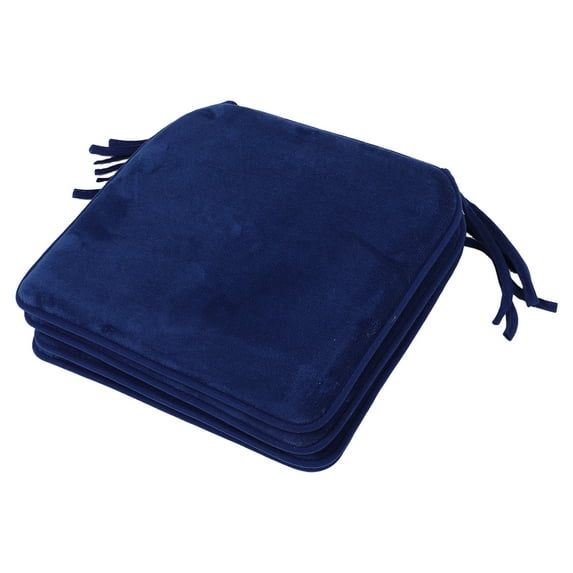 WEUVEB Dayesque Dark Office Chair Pads with Adjustable Ties, Set of 4 Comfortable Cushions for Home and Work Seating