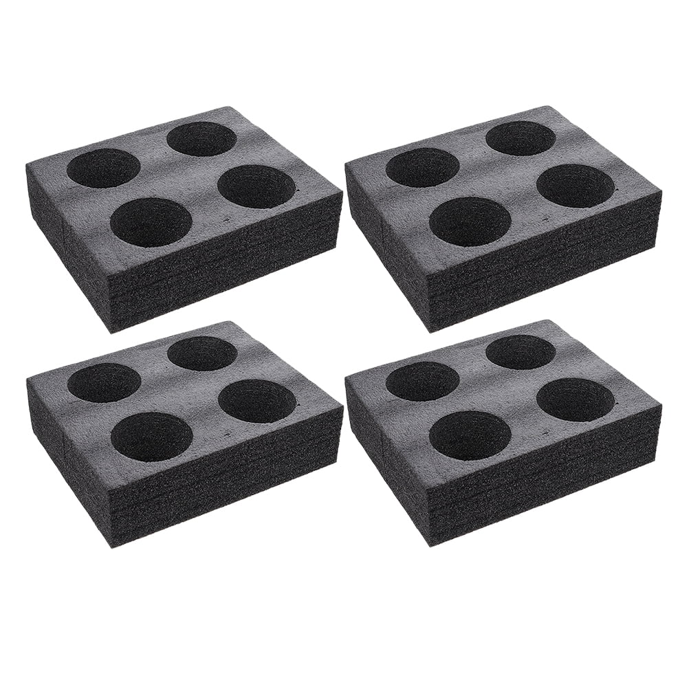 WEUVEB 4-Pack Leakproof Black Foam Cup Holder Trays for Coffee, Tea ...