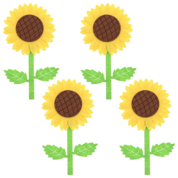 Dayesque 4pcs Sunflower Wall Decor Set Farmhouse Floral Wall Art for Kitchen Porch Indoor Home Decorations