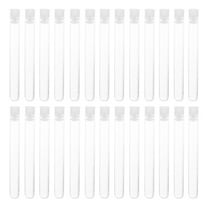 WEUVEB Clear Plastic Laboratory Test Tubes with Lids, Transparent, 50 Pieces for Science Experiments and Storage