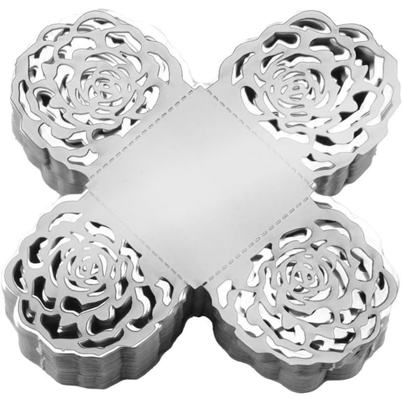 WEUVEB 50pcs Baking Cups Wrapper Truffle Wrappers Liners Cups Design for Dessert Table Decor