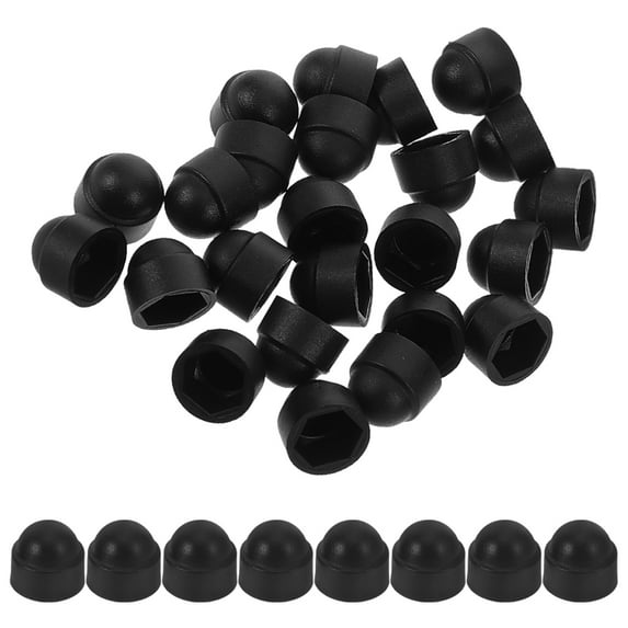 Dayesque 50pcs Plastic Bolt Nut Covers Screw Caps Multi-Functional Thread Protectors Hexagonal Dome Bolt Covers for Automotive