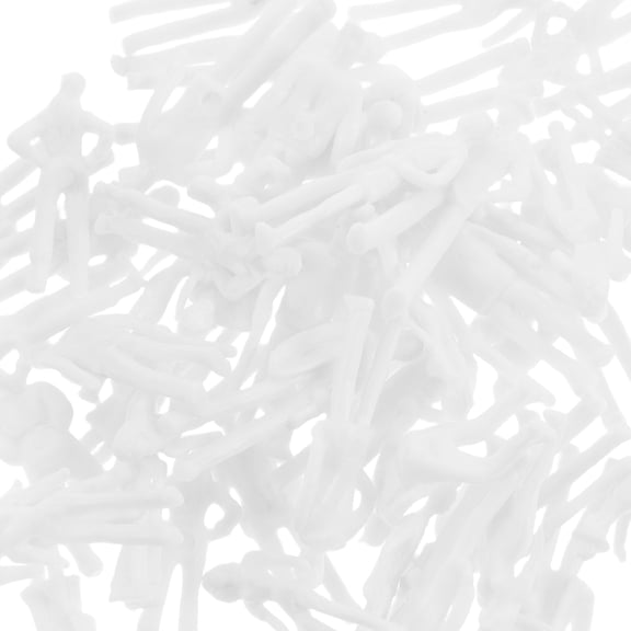 Dayesque 50pcs Unpainted 1:75 Scale Plastic Miniature People Figures for Model Building, Diorama and Sand Table Scene Decoration