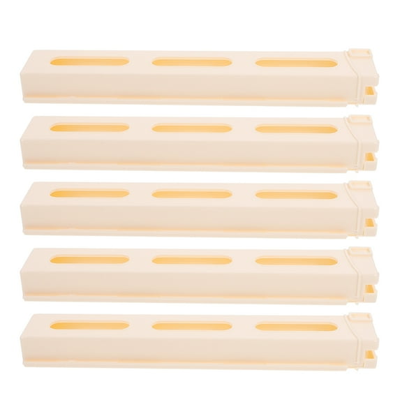 WEUVEB Beige Plastic Domino Tile Trays, Convenient Storage, Family Entertainment, 5Pcs