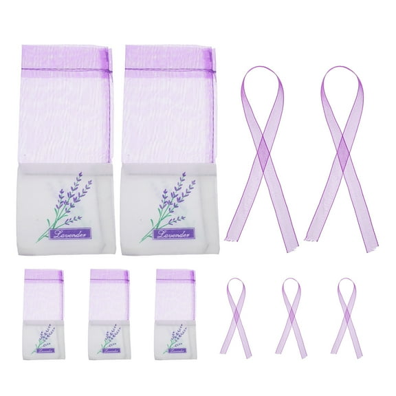 Dayesque 5-Pack Organza Sachet Bags for Lavender, Herbs, Home Fragrance, Drawer Deodorizer, Small Drawstring Pouches