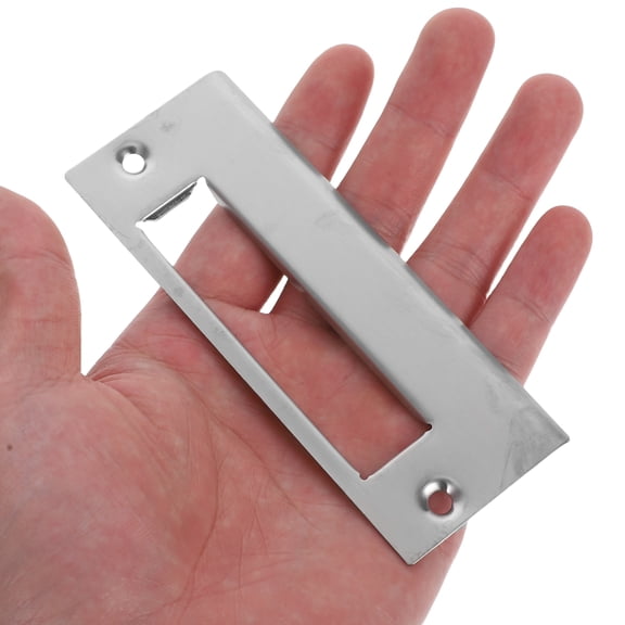 Dayesque 6-Pack Stainless Steel Door Strike Plates, Universal Latch Striker Backplates for Wood Door Lock Replacement