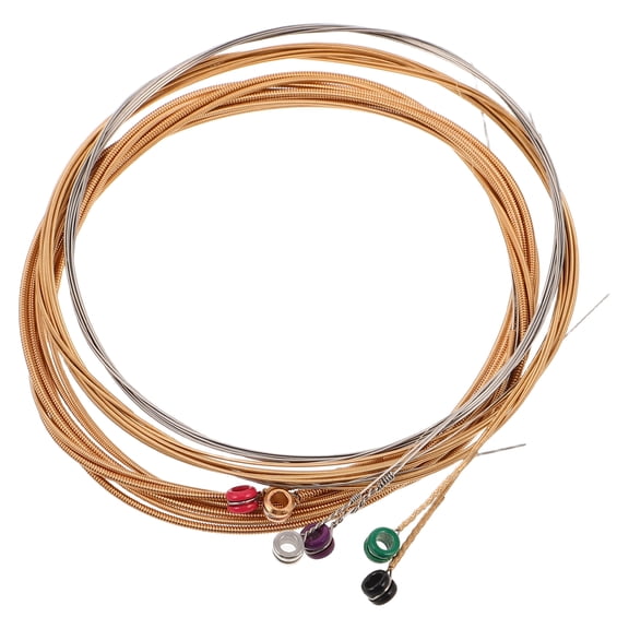 WEUVEB musical instrument string 6pcs Acoustic Guitar Set Assorted Color For Recordings