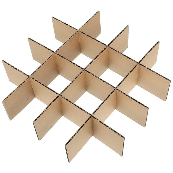Dayesque 6-Pack Cardboard Dividers for Shipping Boxes, Craft Storage Organizers with Glass Packing Kits for Secure Packing