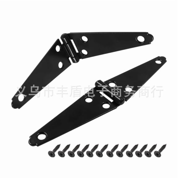 Dayesque 6pcs Iron Shed Strap Hinges Heavy Duty Tee Gates Hinges with Screw for Outdoor Wood Garden Door Fence Shed Door Hardware Accessories