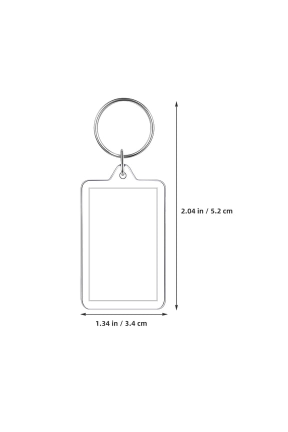 6-Pack Transparent Photo Frame Keychains Picture Keychain Set for Home, Office, School, Photo Holders