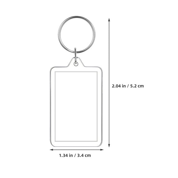 Dayesque 6pcs Keychain Photo Frame DIY Picture Keychain Picture Keychains Transparent Photo Frame Keychain Picture Frames for Home Office School