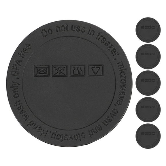 Dayesque 6pcs Rubber Bottoms Protector For Sublimation 56 mm Self Adhesive Tumblers Bottom Protective Non Slip Rubber Drink Coasters For Water Tumblers Jar