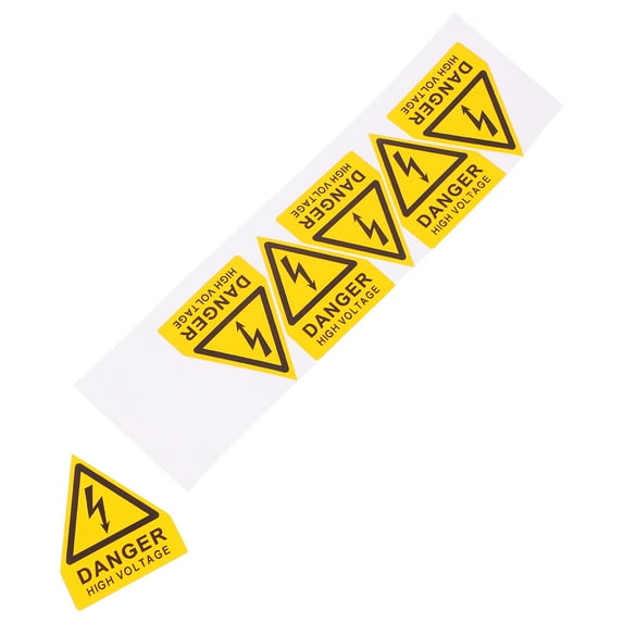WEUVEB Weuveb Durable Yellow Caution Sign Stickers for Machinery 6Pcs
