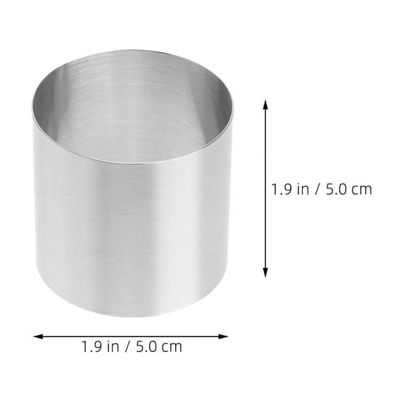 Dayesque 8-Piece Stainless Steel Round Cake Set for Mini Cakes, Pastry, Mousse, Cookies, Muffins, and Baking Kitchen Tools