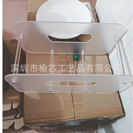 WEUVEB Acrylic Sink Organizer Sink Storage Rack Holder 1 Set