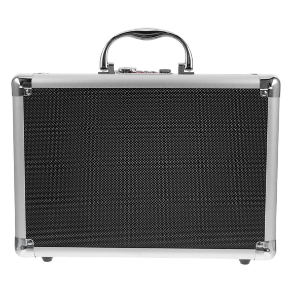 WEUVEB Portable Small Hard Tool Box in Black - Compact Multipurpose Storage Case for Tools and Accessories, 1 Piece
