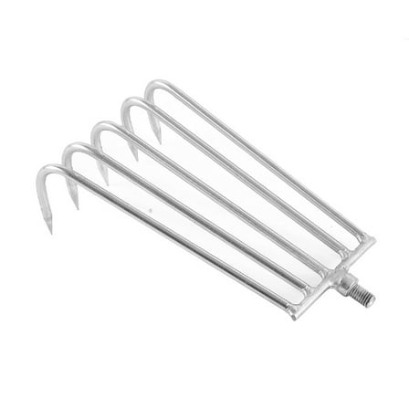 WEUVEB Stainless Steel Water Plant Rake Multifunctional Weed Puller Tool for Home Lawn Care