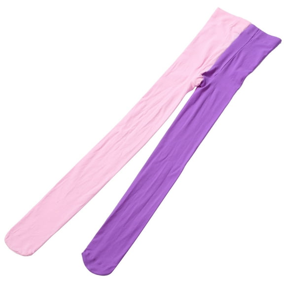 Dayesque Women's Asymmetrical Block Pattern Thigh High Tights Stockings Fashion Aesthetic Socks