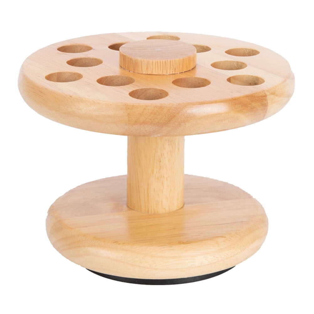 Dayesque Barber Station Organizer Wooden Scissor Rack Rotatable Shear ...