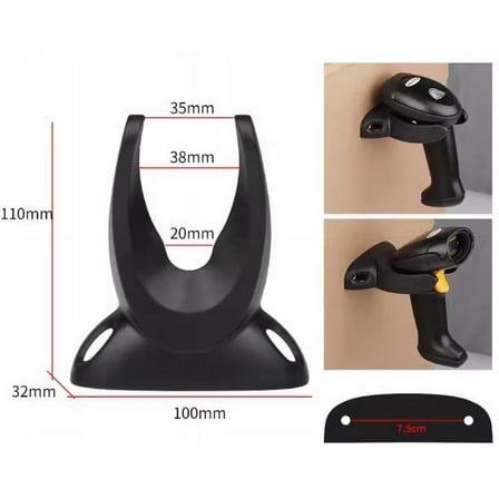 Dayesque Barcode Scanner Mount Stand Bracket Holder for Wall and Desk Use Compatible with Barcode Readers for Retail and Office