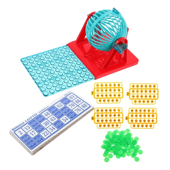 Dayesque Bingo Game Set with Cage, Bingo Balls, and Handheld Machine for Fun Bingo Games and Party Entertainment