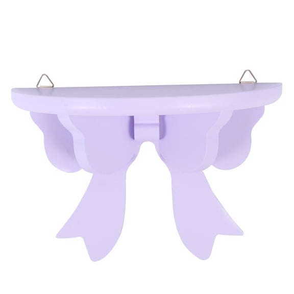 Dayesque Bow Shaped Wooden Floating Wall Shelf, Wall Mounted Organizer Rack for Cosmetics, Accessories, Books, Office and Home Decor