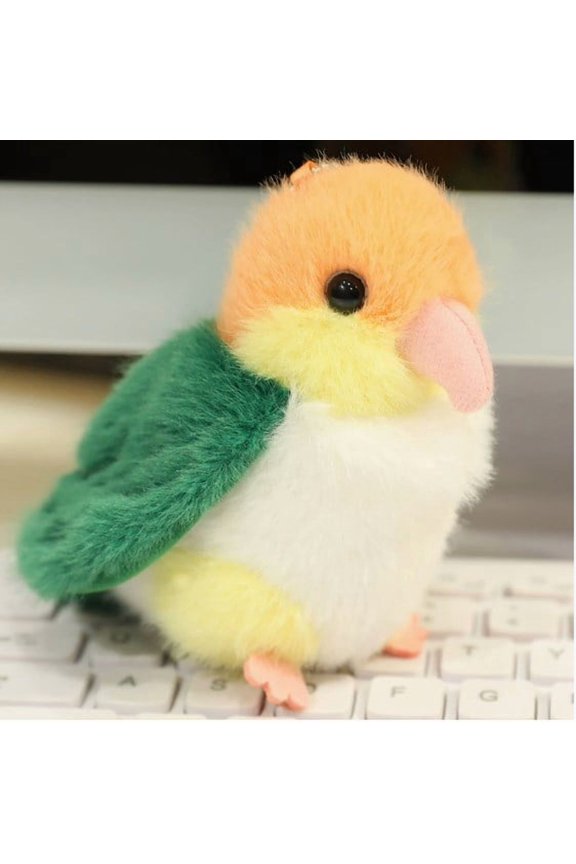 Soft Plush Parrot Bird Keychain Hanging Ornament for Car Keys, Cute Decorative Accessory, 1 Piece