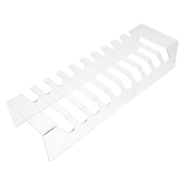 WEUVEB Clear Acrylic Desk Organizer with Multiple Compartments for Office Supplies and Workspace Storage
