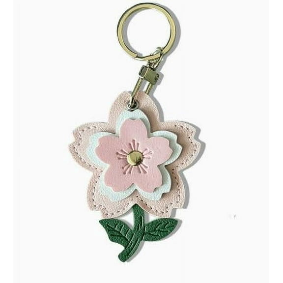 WEUVEB Cherry Blossom Keychain for Handbag Charm and Key Holder, Stylish Floral Pendant Accessory