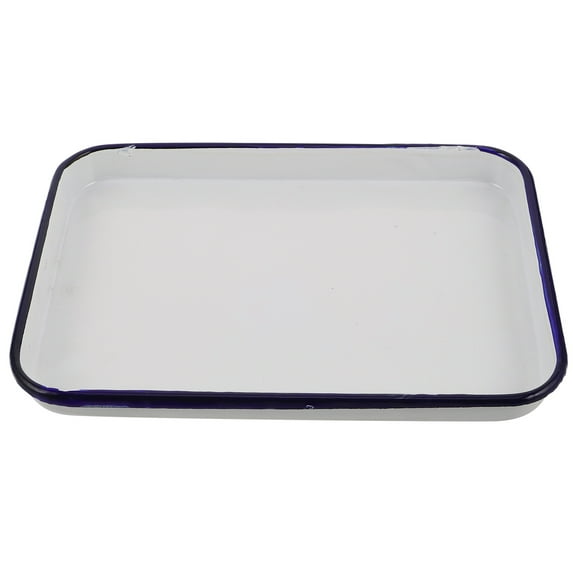 WEUVEB White Enamel Roasting Pan Nonstick Oven Safe Bakeware for Home Cooking and Baking