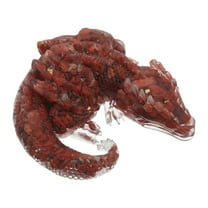 WEUVEB Handmade Red Crystal Resin Dragon Figurine for Home Decor, Elegant Collectible , Office and Living Room Decoration