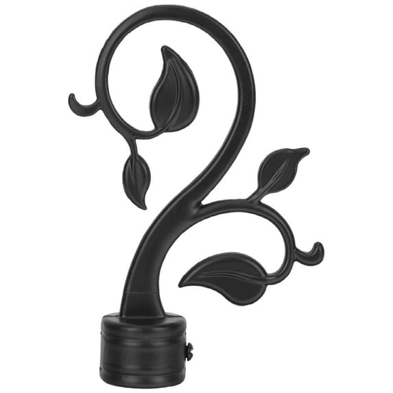 Dayesque Black Decorative Curtain Rod End Caps, Finials for Curtain Rod Decor, Curtain Rail Ends, Plugs, and Stylish