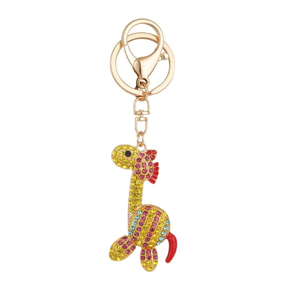 WEUVEB Giraffe Animal Keychain Pendant Charm Zinc Alloy Multi-Color Bag Accessory 1 Pack and Stylish