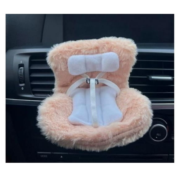 WEUVEB Pink Plush Car Vent Clips Cute Girly Car Accessories for Interior