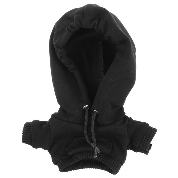 WEUVEB Cotton Doll Hoodie Black, Soft Comfortable Dress Up Clothes for Dolls, 1 Piece Multiscene Use