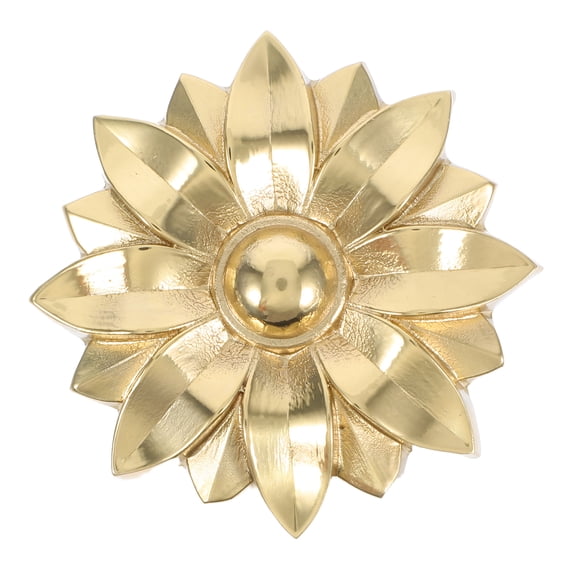 WEUVEB Brass Sunflower Flower Knob for Drawers Cabinet Handles with Modern Golden Finish