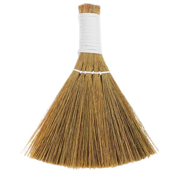 WEUVEB Portable Handheld Broom for Indoor Cleaning, Compact Desk Dust Brush in White for Easy Sweeping