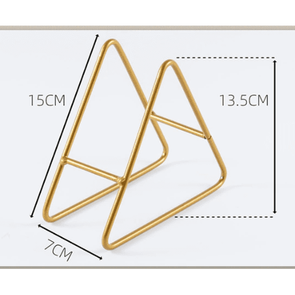 WEUVEB Golden Iron Coaster Holder Rack for Kitchen and Coffee Table Use