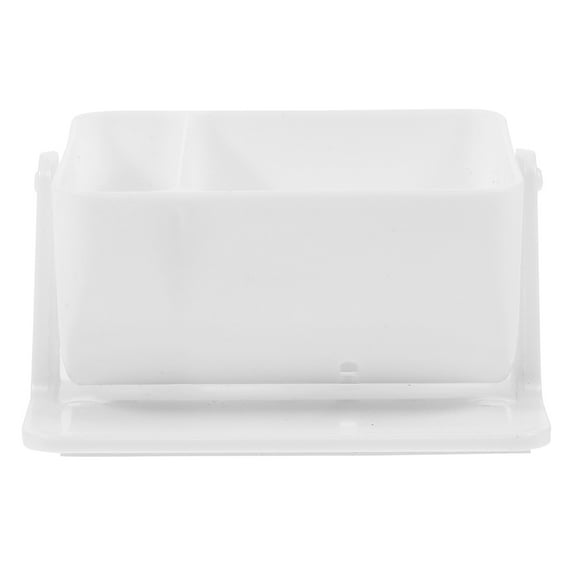 WEUVEB Stylish White Desktop Organizer Rack with Makeup Storage Tray for Home