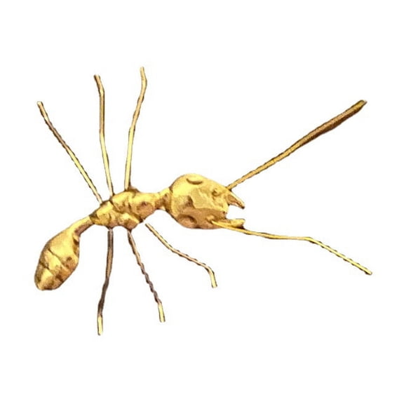 WEUVEB Insect Metal Statue for Homeowners Golden Alloy 1Pack