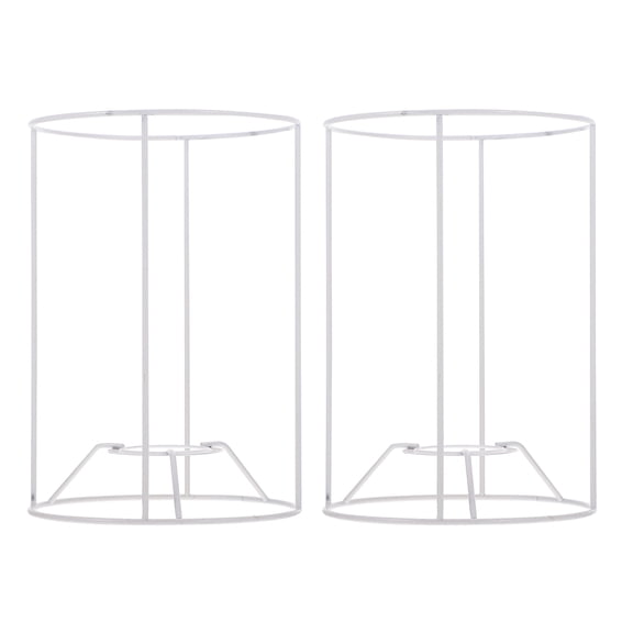 WEUVEB White Wire Lamp Shade Frame for Ceiling and Table Light Fixtures, Metal Frame for Home Lighting Projects