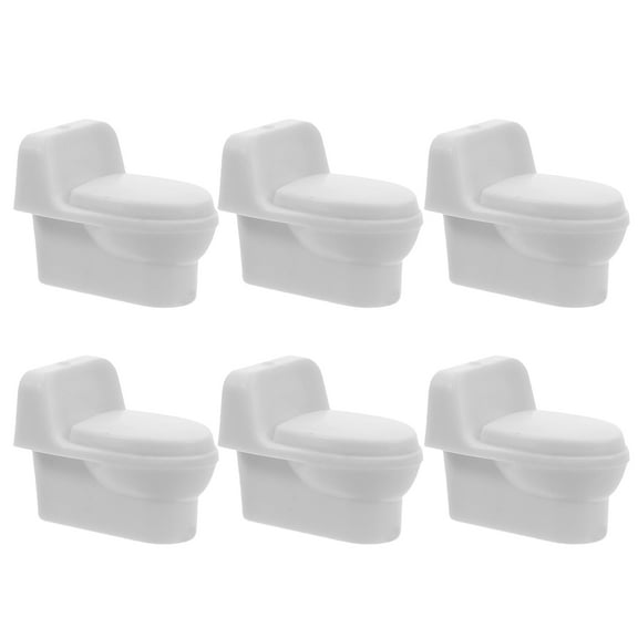 Dayesque Miniature Toilet for Dollhouse 1:20 Scale Realistic Tiny Bathroom Furniture Accessories Pretend Play Mini Toilet