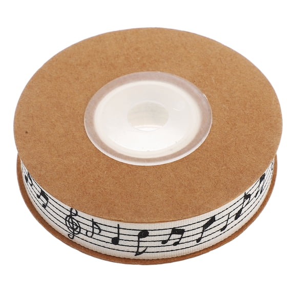 WEUVEB Beige Music Note Ribbon for Weddings, Crafts, Wrapping, Party Decorations and Projects
