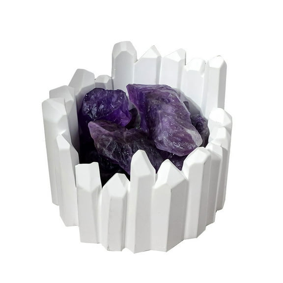 Dayesque Natural Crystal Stone Aromatherapy Diffuser with for Home Decor, Unique Mineral Cluster Passive Scent Diffuser