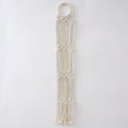 thumbnail image 1 of WEUVEB Beige Cotton Rope Woven Tassel Tapestry Wall Hanging Decorative Aesthetic Boho Home Decor 1 Set, 1 of 8