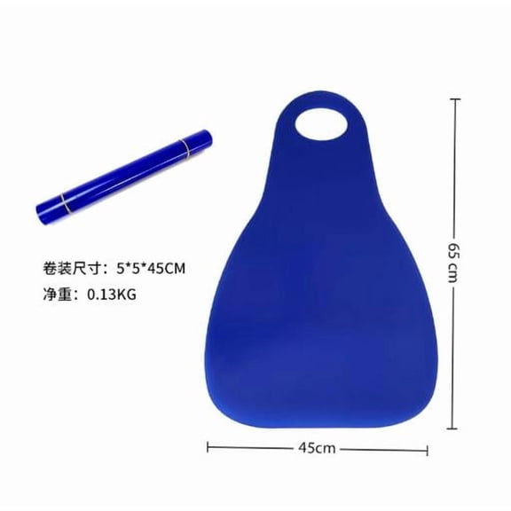 WEUVEB Outdoor Snow Sled Blue Plastic Foldable for Enhanced Sliding Experience