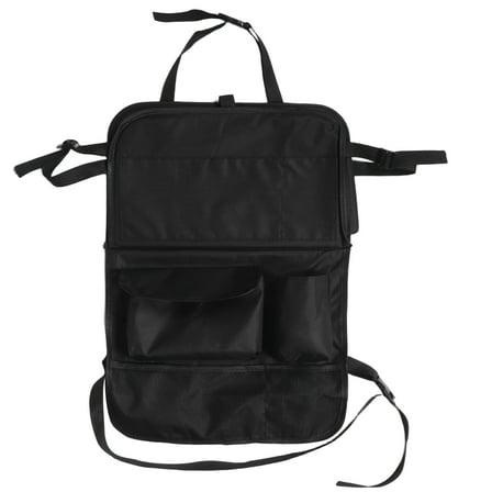 WEUVEB Behind Seat Car Organizer Backseat Organizer Black Oxford Cloth 1Pack Foldable