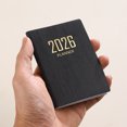 thumbnail image 1 of WEUVEB 2026 Monthly and Weekly Pocket Planner with Black PU Leather Cover, Compact Organizer for Scheduling and Notes, 1 of 8